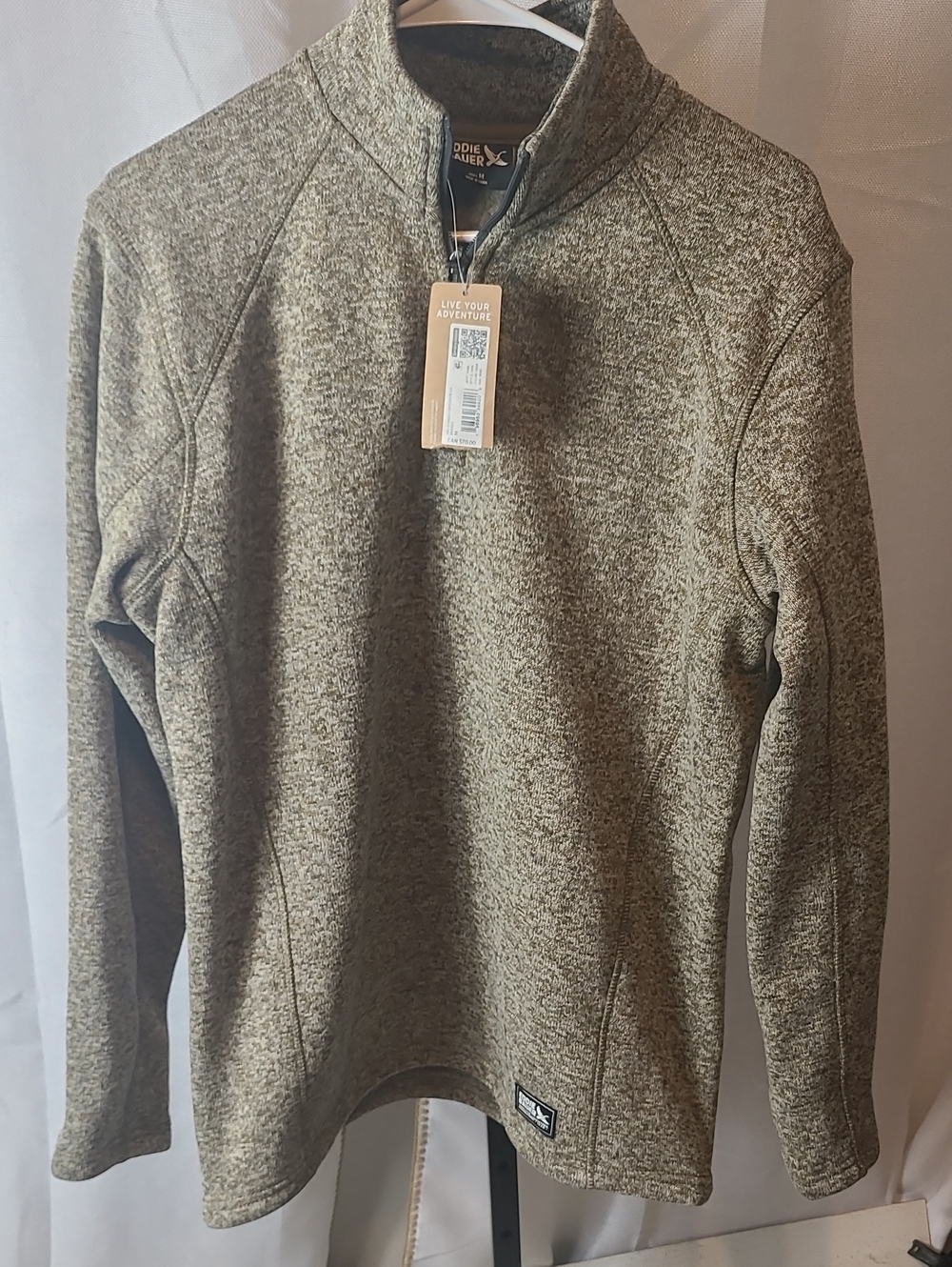 NWT Eddie Bauer Mens M Radiator 1/2 Zip Fleece Top